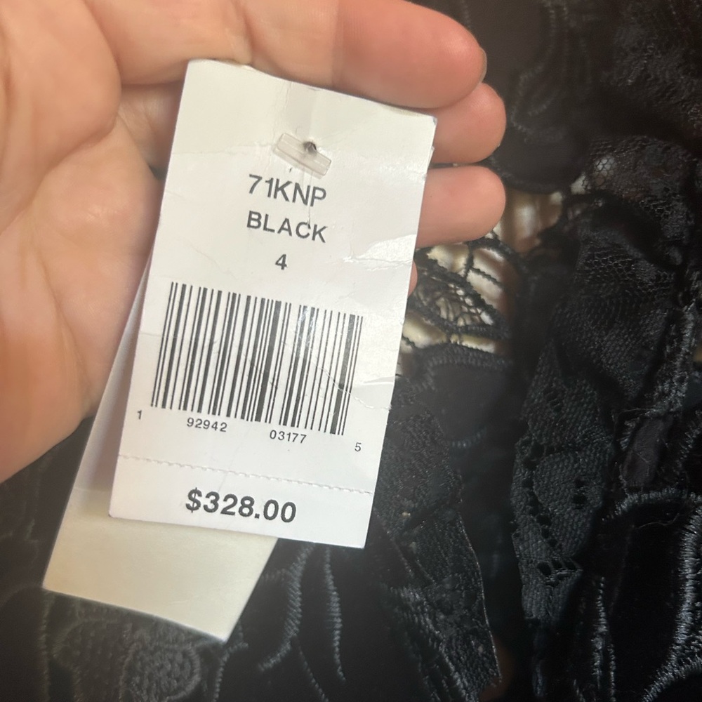 NWT French Connection Velvet And Lace Dress - Picture 2 of 8